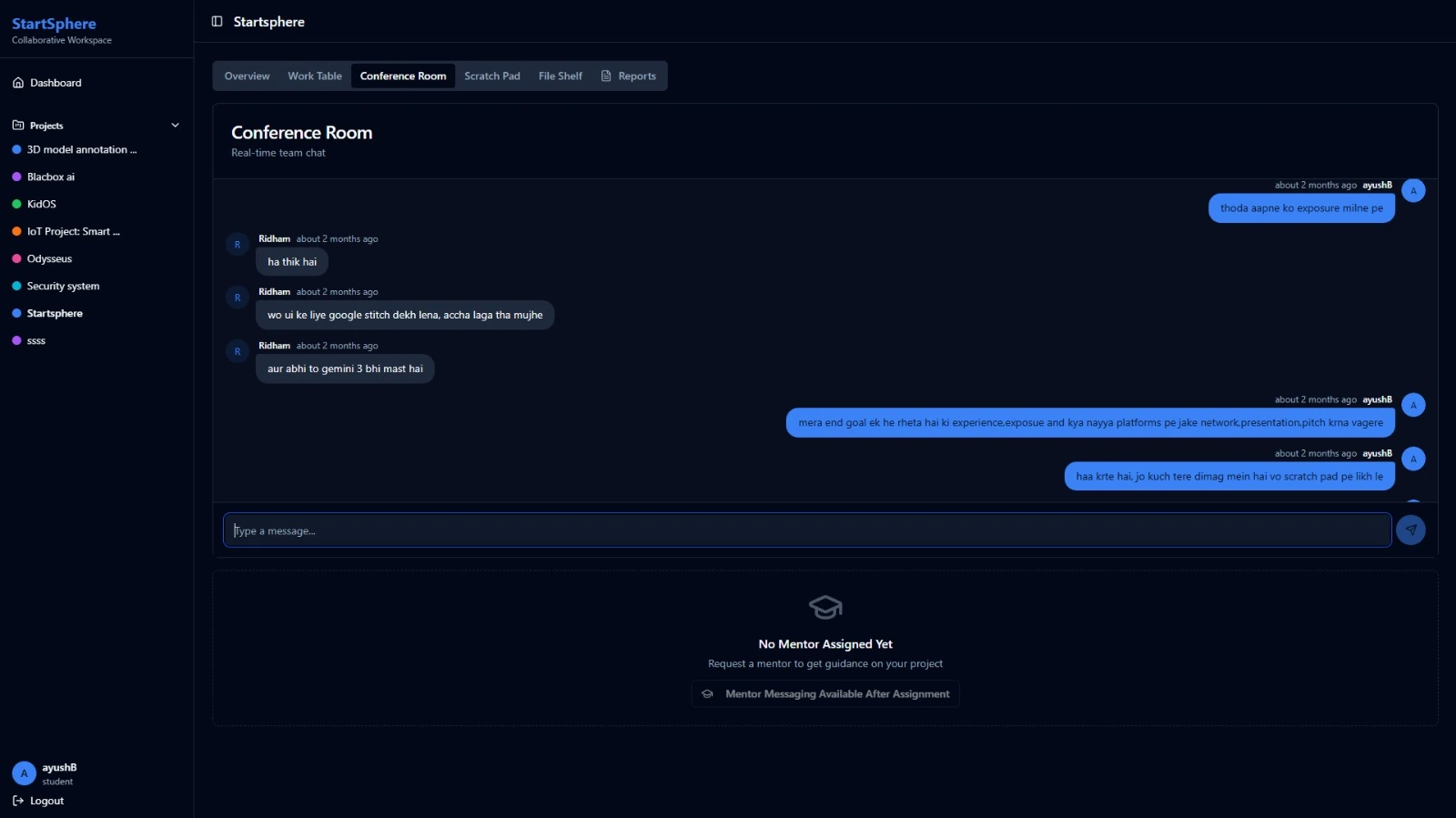 Startsphere Real-Time Chat
